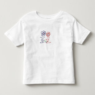 Zwei Blumen mit Herz Toddler T-shirt