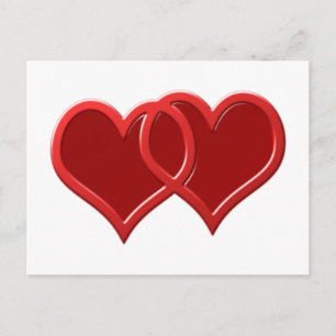 Zwei Herzen two hearts Postcard