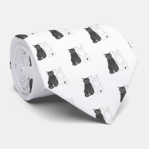 Zwei Katzen Krawatte Tie