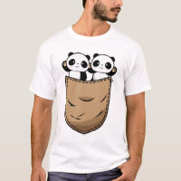 Zwei Panda Babys in Hemdtasche