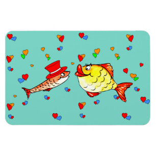 Zwei verliebte Fische Magnet