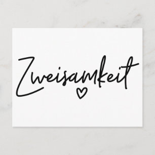 Zweisamkeit, German Word, Togetherness, German Holiday Postcard