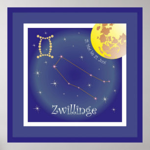 Zwillinge 21. Mai bis 21. Juni Poster