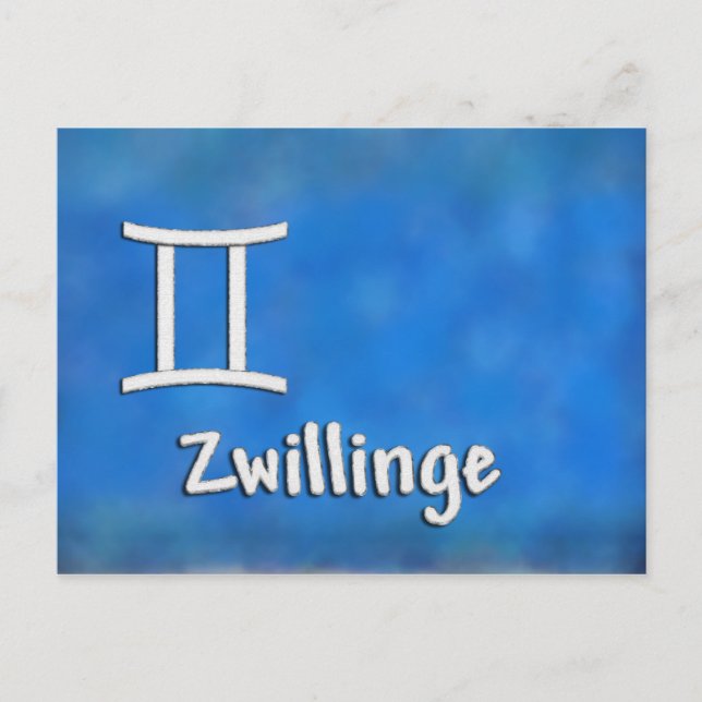 Zwillinge Postcard (Front)