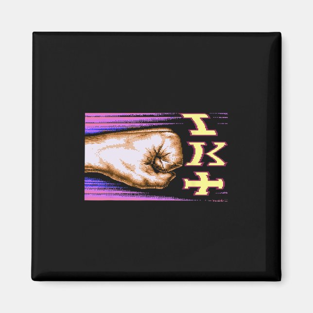 Zx Spectrum C64 Karate 8-bit Retro  Magnet (Front)