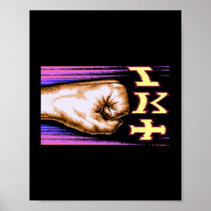 Zx Spectrum C64 Karate 8-bit Retro  Poster