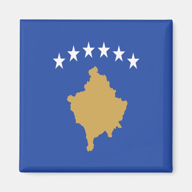 zXK001 KOSOVAR DRAPEAU KOSOVO, Europe, Aimant frig (Devant)