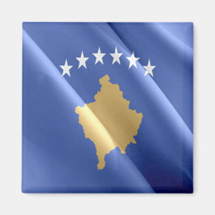 zXK002 KOSOVAR waving FLAG KOSOVO, Europe, Fridge Magnet