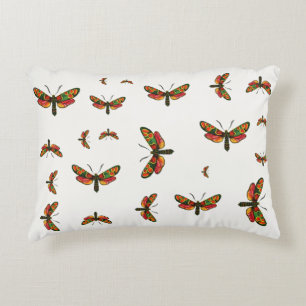 Zygaena carniolica - The Crepuscular Burnet Moth Accent Pillow
