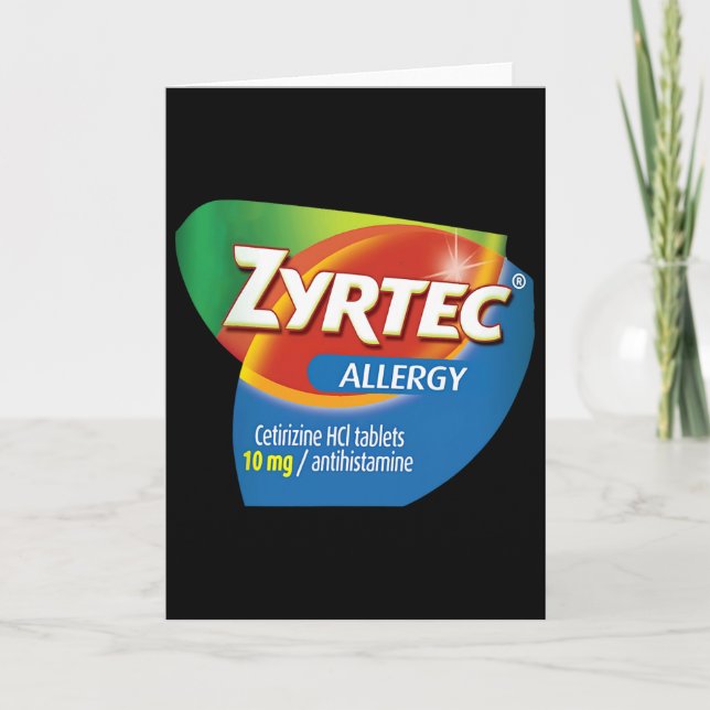 Zyrtec Allergy Funny Group Nurse Pharmacy Hallowee Card (Front)