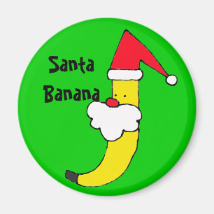 ZZ - Magnet banane Père Noël de vacances