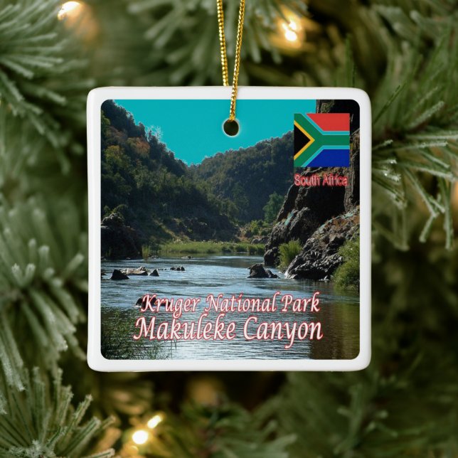 zZA005 SOUTH AFRICA, N.P. Makuleke Canyon, Ceramic Ornament (Tree)