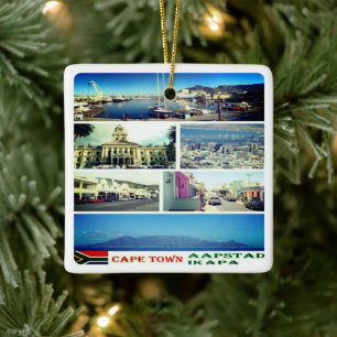 zZA007 CAPE TOWN, MOSAIC, South Africa, Ceramic Ornament