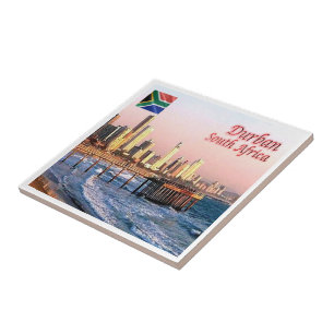 zZA037 DURBAN Skyline Crop, SOUTH AFRICA, Tile