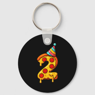 Zza 2nd Birthday 2 Years Old Party Hat Bday Boys G Keychain