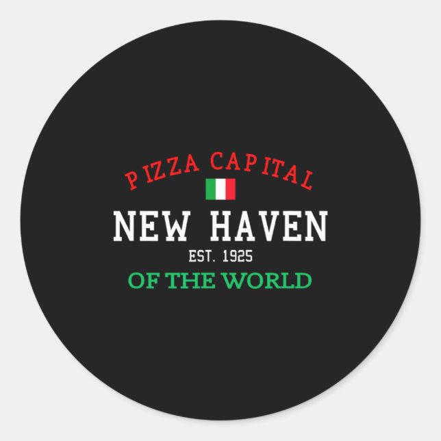Zza Catal Of The World New Haven Connecticut _1  Classic Round Sticker (Front)