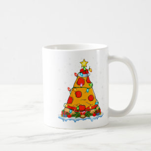 Zza Christmas Tree Lights Santa Hat Fast Food Zza Coffee Mug