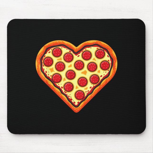 Zza Heart Cute Valentines Day Funny Heart Shaped Z Mouse Pad (Front)