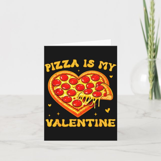 Zza Is My Valentine Funny Valentines Day Heart  Card (Front)