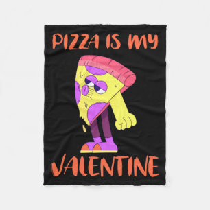 Zza Is My Valentine Pepperoni Zza For Women  Fleece Blanket