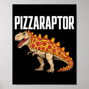 Zza T-rex Dino Fast Food Funny Zza Dinosaur  Poster