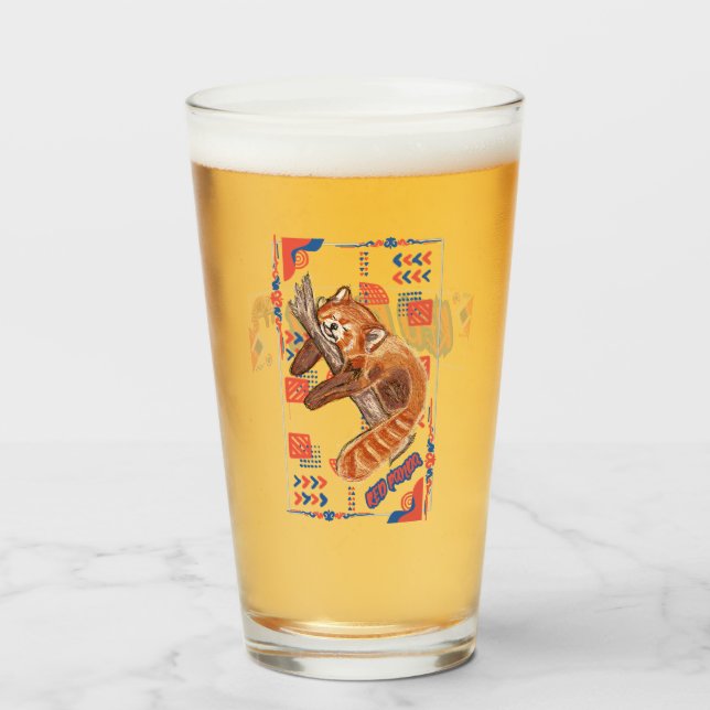 "Zzz" RED PANDA Glass (Back Filled)